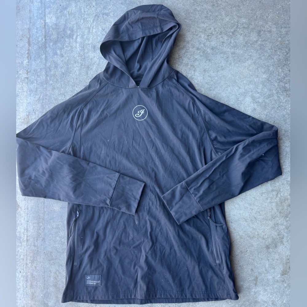 Black Hooded Men's Indian Motorcycle Pullover